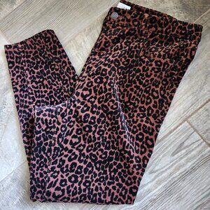 Loft Petite Curvy High Rise Leopard Size 14/32
